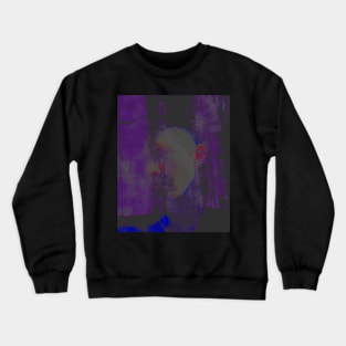 Portrait, digital collage and special processing. Masterpiece. Man looking to car window, reflection. Colorful. Crewneck Sweatshirt